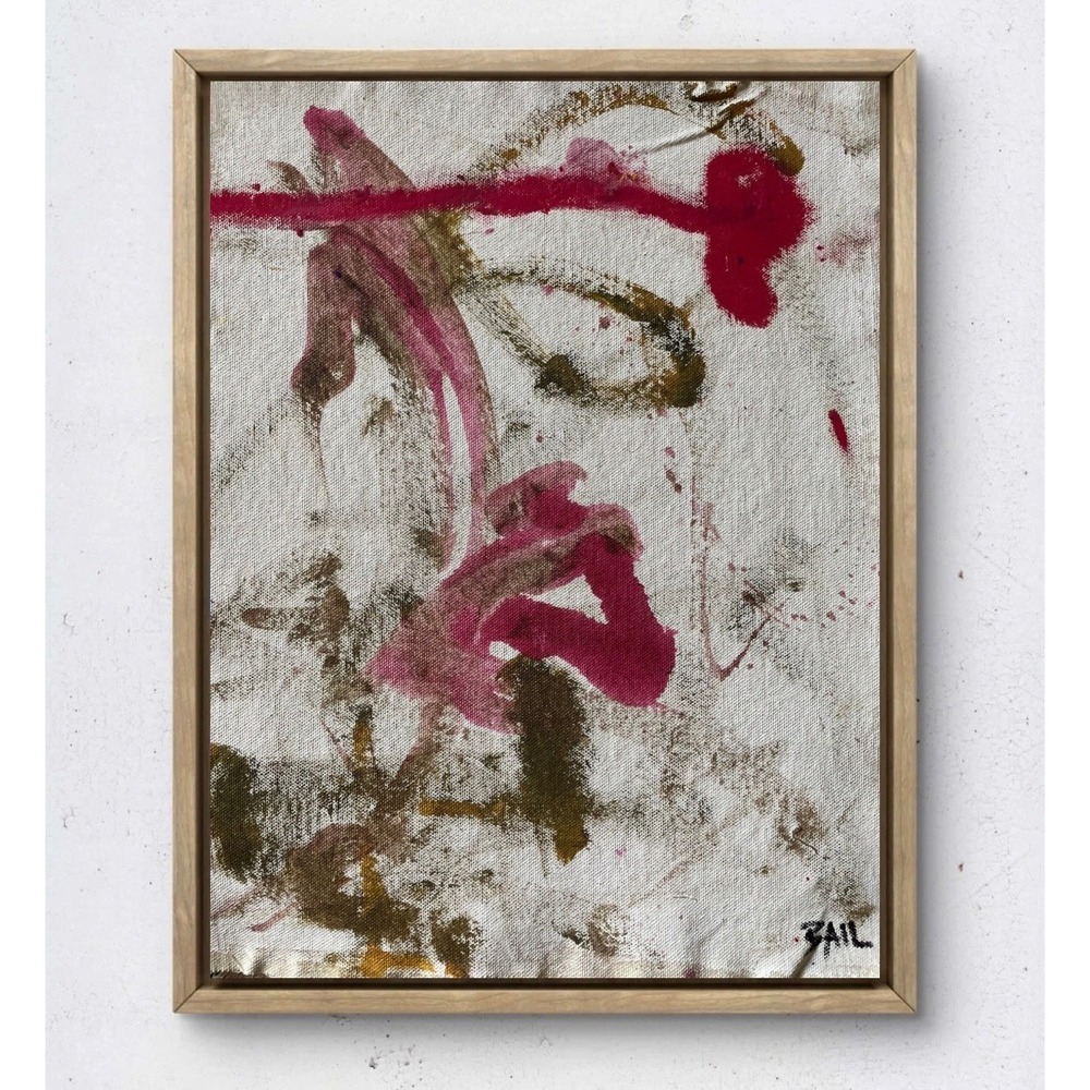Oman Hosea Original 11x14 Abstract Gestural Painting Modern Contemporary Bail